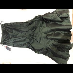 Floor length emerald green skirt